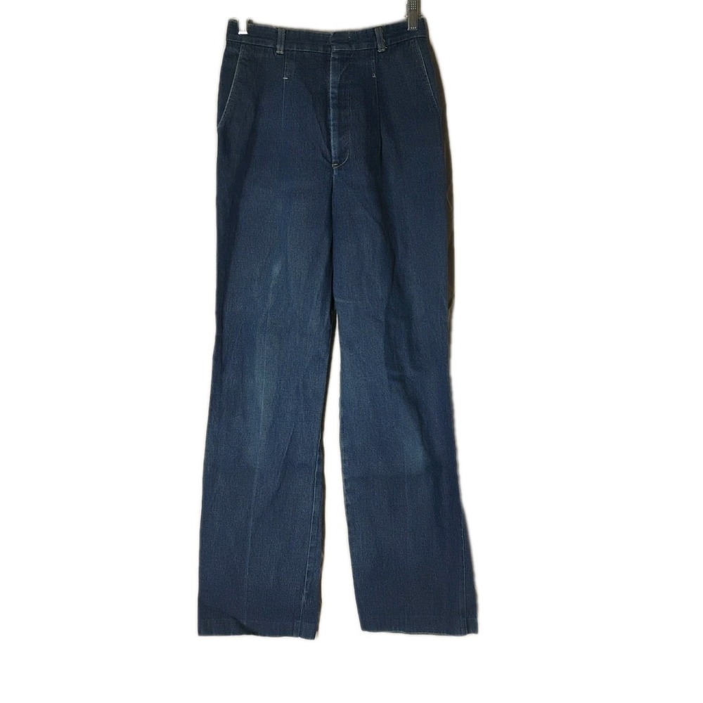 Chic By His Vintage Womens 10 Pleated Front‎ Denim Blue Jeans High Rise